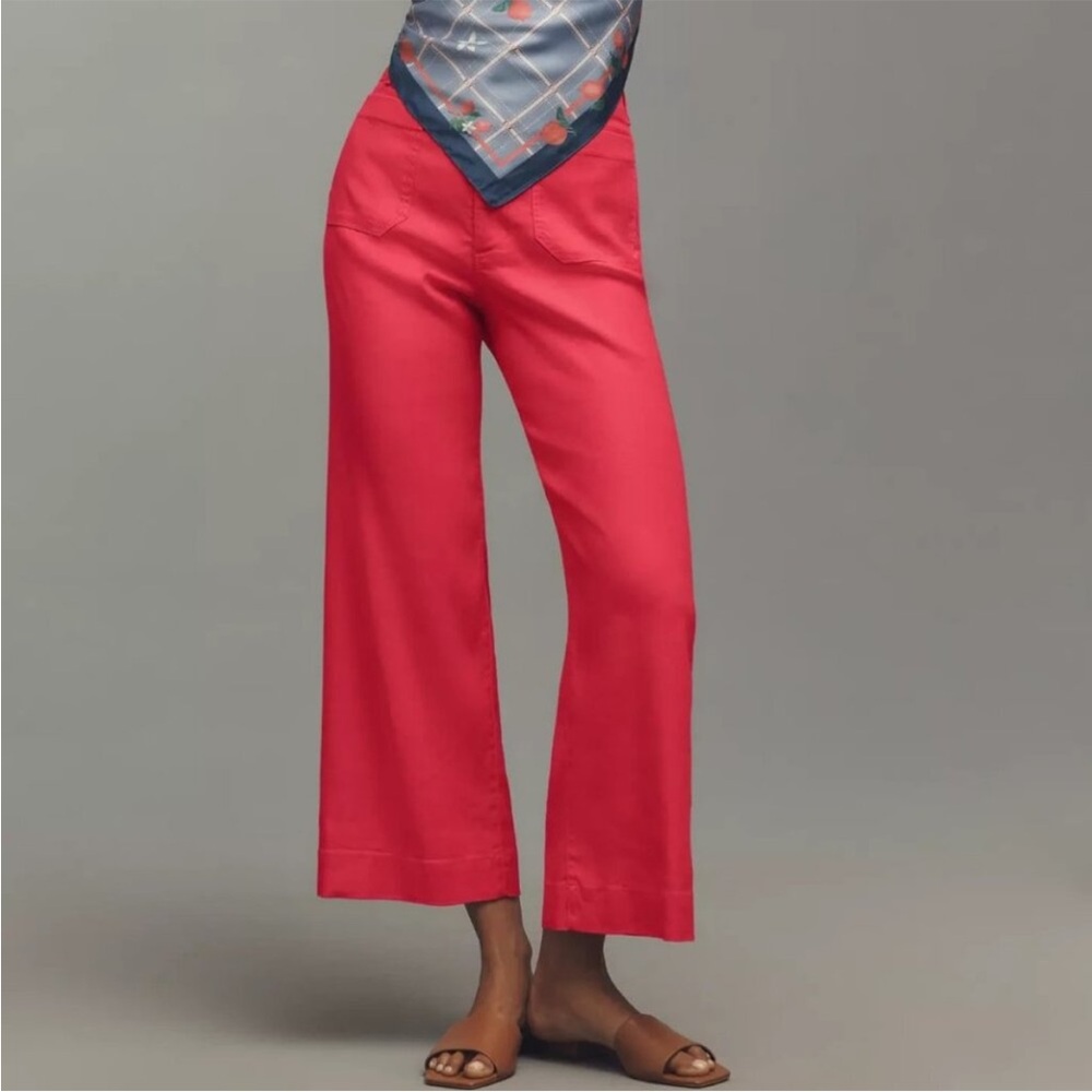 Anthropologie Pink Wide Leg Pants